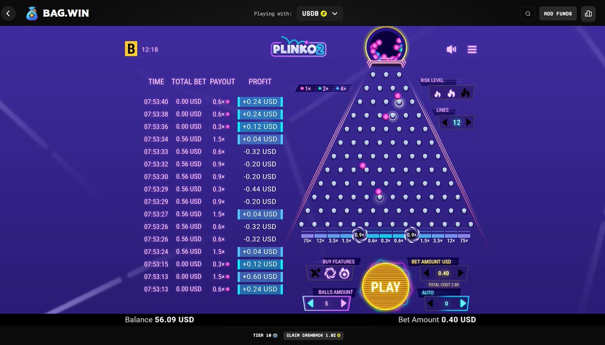 🔵 Multiball Monday🔴

Load up the balls and let it rip in Plinko on
<a href="/bagdotwin/">Bag.win 💰</a>

🎯 Snap a screenshot of your active wager with multiple balls selected
💸 One lucky degen wins $30 Bonus USD
👇 Drop your screenshot below to enter
🗓️ Deadline: July 2nd @ 12AM UTC