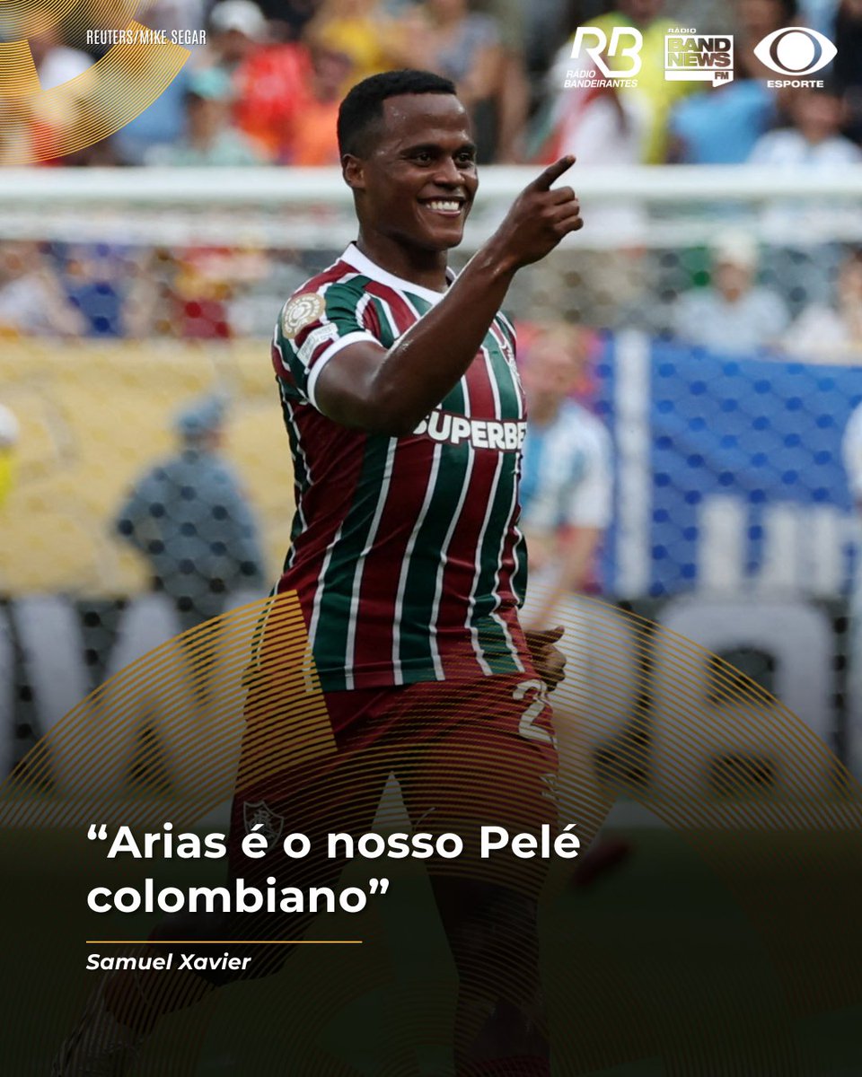 esportenaband's tweet photo. "PELÉ COLOMBIANO" 👑🇨🇴 Samuel Xavier revelou o apelido que o elenco do Fluminense deu para Arias! Joga muita bola!

#EsporteNaBand #CWCFIFA https://t.co/oeOXm2KScw