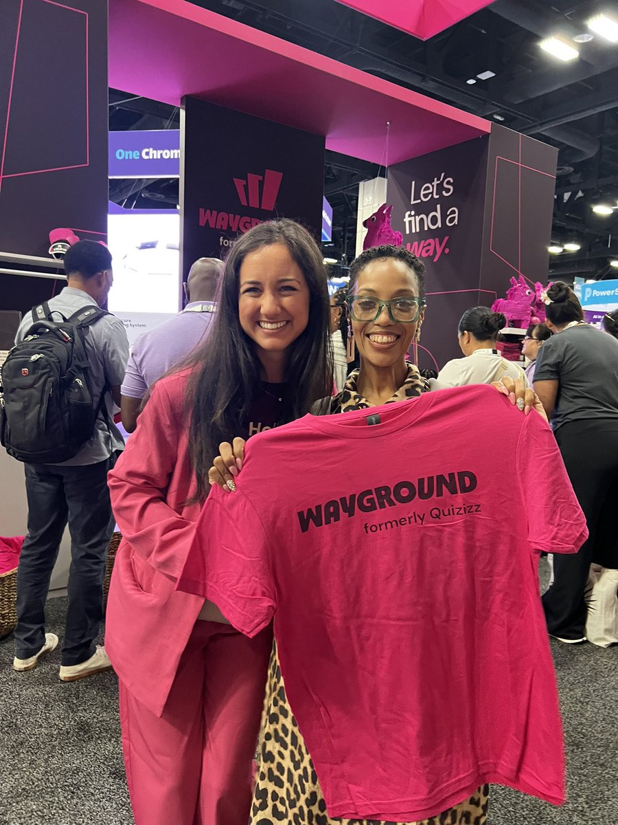 waygroundai's tweet image. Tomorrow’s #ISTELive forecast: 🩷Pink Wayground shirts with a chance of free coffee ☕ Wear yours, tag us with it on social, and you might be a lucky winner when we see you out and about at @ISTEofficial