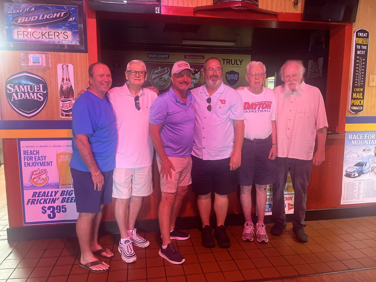 Today was Doug Hauschild’s last day at UD.  We celebrated him at Fricker’s. He’ll still be around in a part-time role, working various events for UD. He answered one last roster question from me. UD will announce his replacement tomorrow.