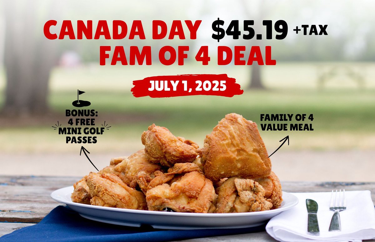 ColasantiFarms's tweet photo. What’s the plan for Canada Day? 
We’ve got a food + family fun package for July 1: 
𝟒 𝐅𝐑𝐄𝐄 𝐌𝐢𝐧𝐢 𝐆𝐨𝐥𝐟 𝐀𝐝𝐦𝐢𝐬𝐬𝐢𝐨𝐧𝐬 𝐰𝐢𝐭𝐡 𝐚 𝐅𝐚𝐦𝐢𝐥𝐲 𝐨𝐟 𝟒 𝐕𝐚𝐥𝐮𝐞 𝐌𝐞𝐚𝐥 𝐩𝐮𝐫𝐜𝐡𝐚𝐬𝐞!
All details are available on our website:
https://t.co/XkJAYC82RZ https://t.co/vNZ5BIM2EC