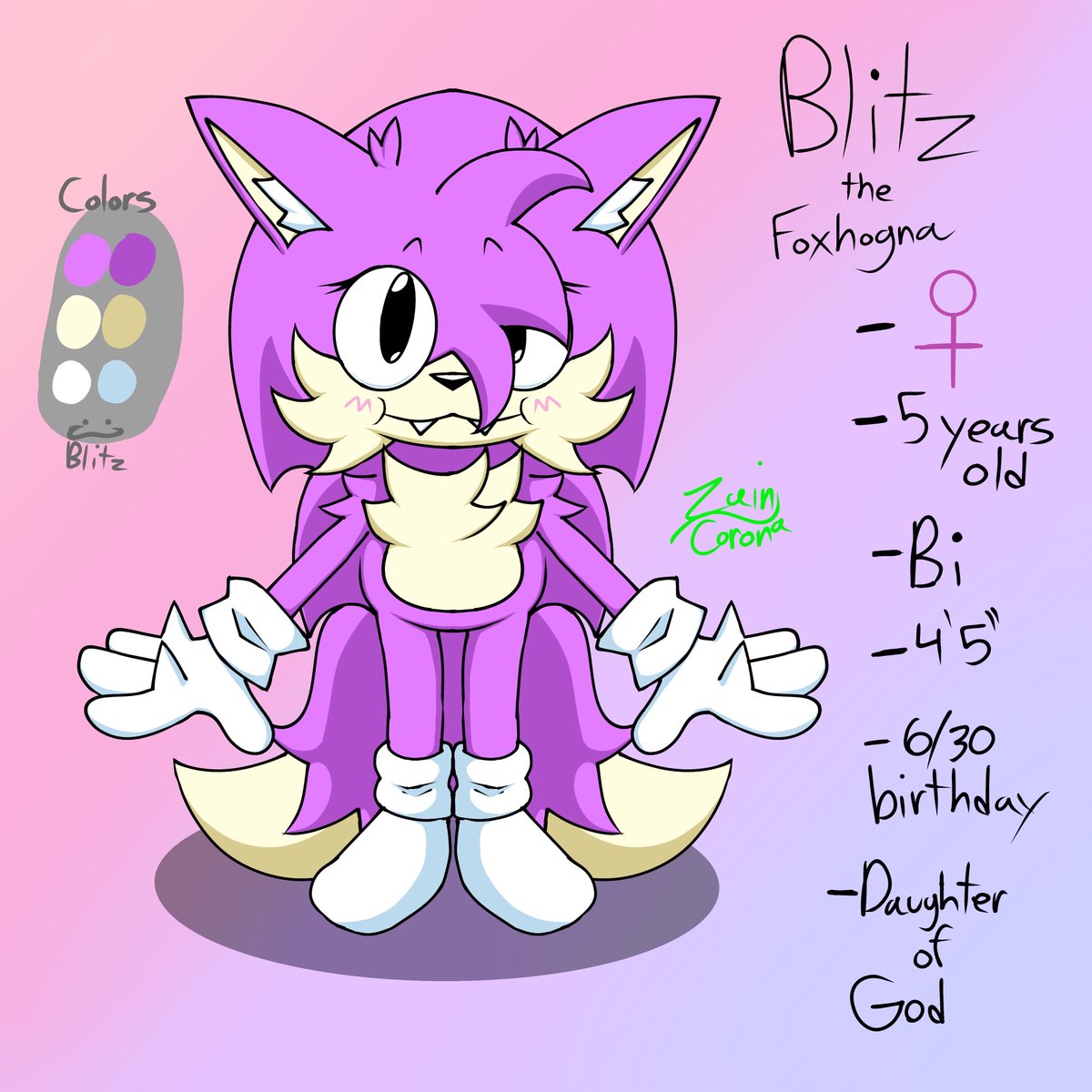 Zain_Corona's tweet photo. Blitz the Foxhogna (New Ref)
#Zsides #ZainMix #Blitz #BlitzTheFoxhogna
(#SaintOfGod for Blitz art) https://t.co/LTkdd6APRh