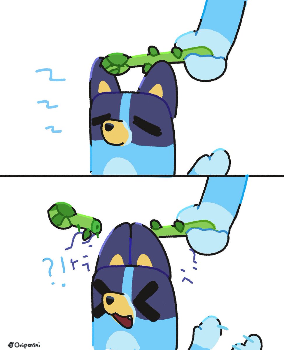 Onipensai's tweet image. Sharp #blueytwt #Bluey