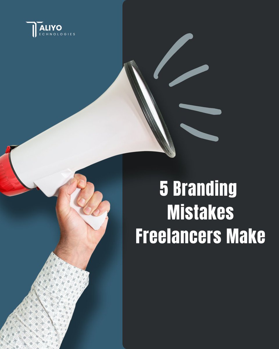 TaliyoTech's tweet photo. 5 Branding Mistakes Freelancers Make (And How to Fix Them)
Most freelancers lose clients not because of skill...
But because of branding mistakes they don’t even realize they're making.
🧵 Here's a quick breakdown to fix them 👇 https://t.co/erUnUEtbDm