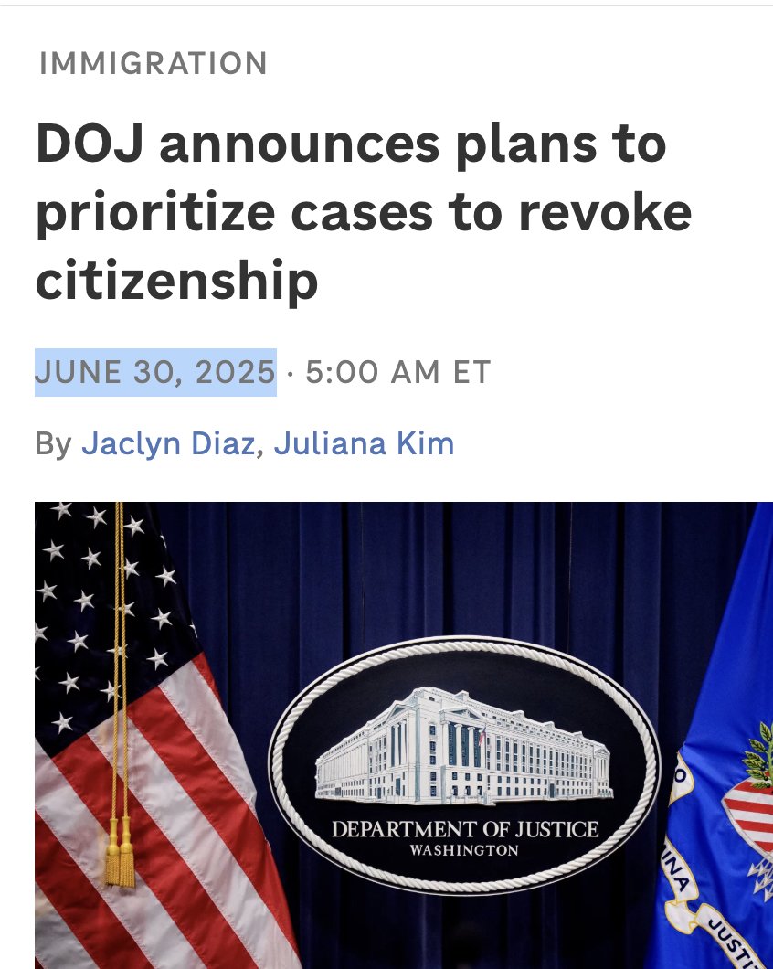 PushDemsLeft's tweet image. Just like Obama/Biden built our deportation machine and drone program before handing them over to Trump, they also created the denaturalization process that Trump's using now as well.