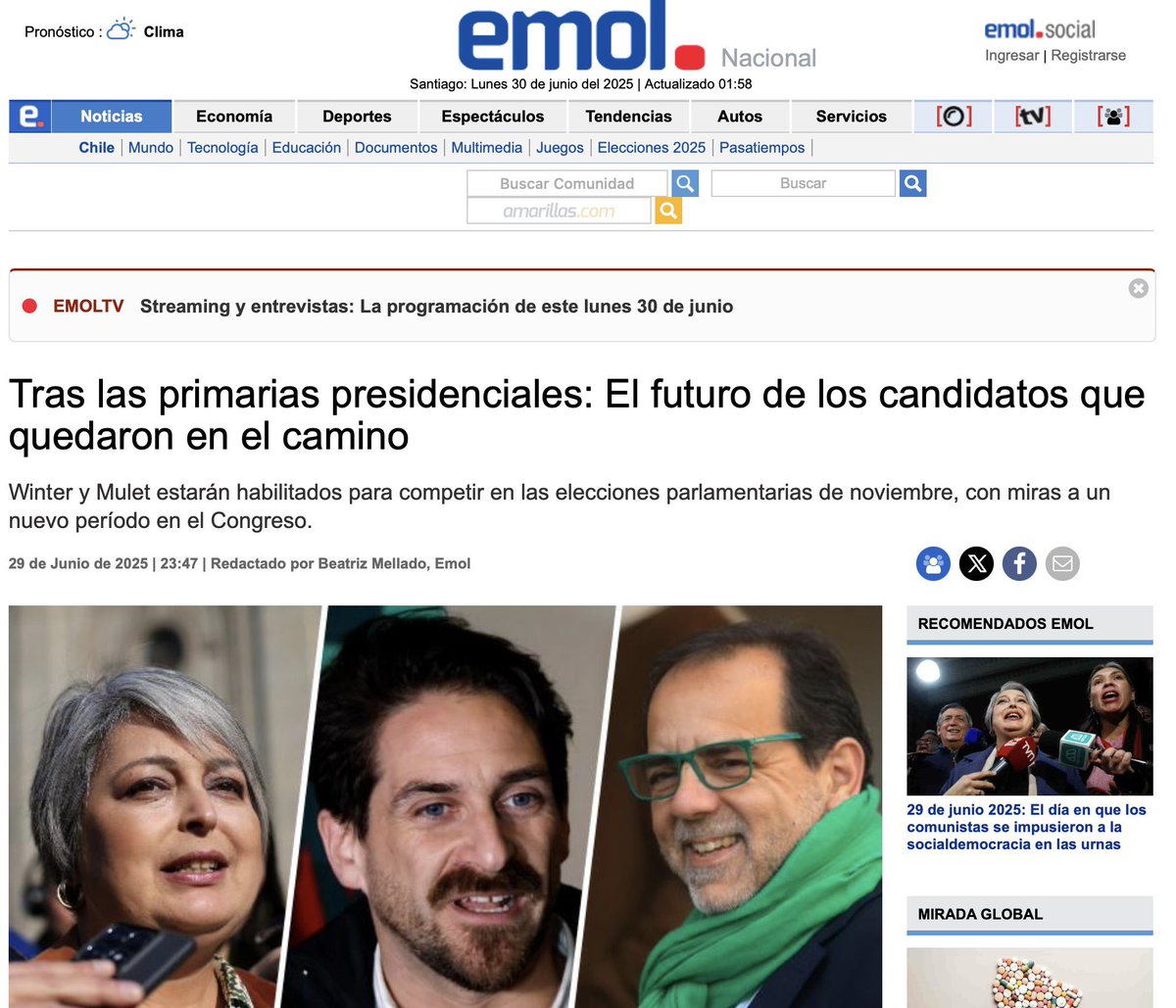 <a href="/KarolCariola/">Karol Cariola Oliva</a> Y se quedaron con la “noticia” que querían publicar antes de tener los resultados 
Vía <a href="/vagoilustrado/">Vagabundo ilustrado</a> (tiene link y todo)