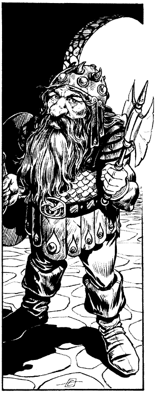 My first dwarf art by Elmore, from the Red Box 