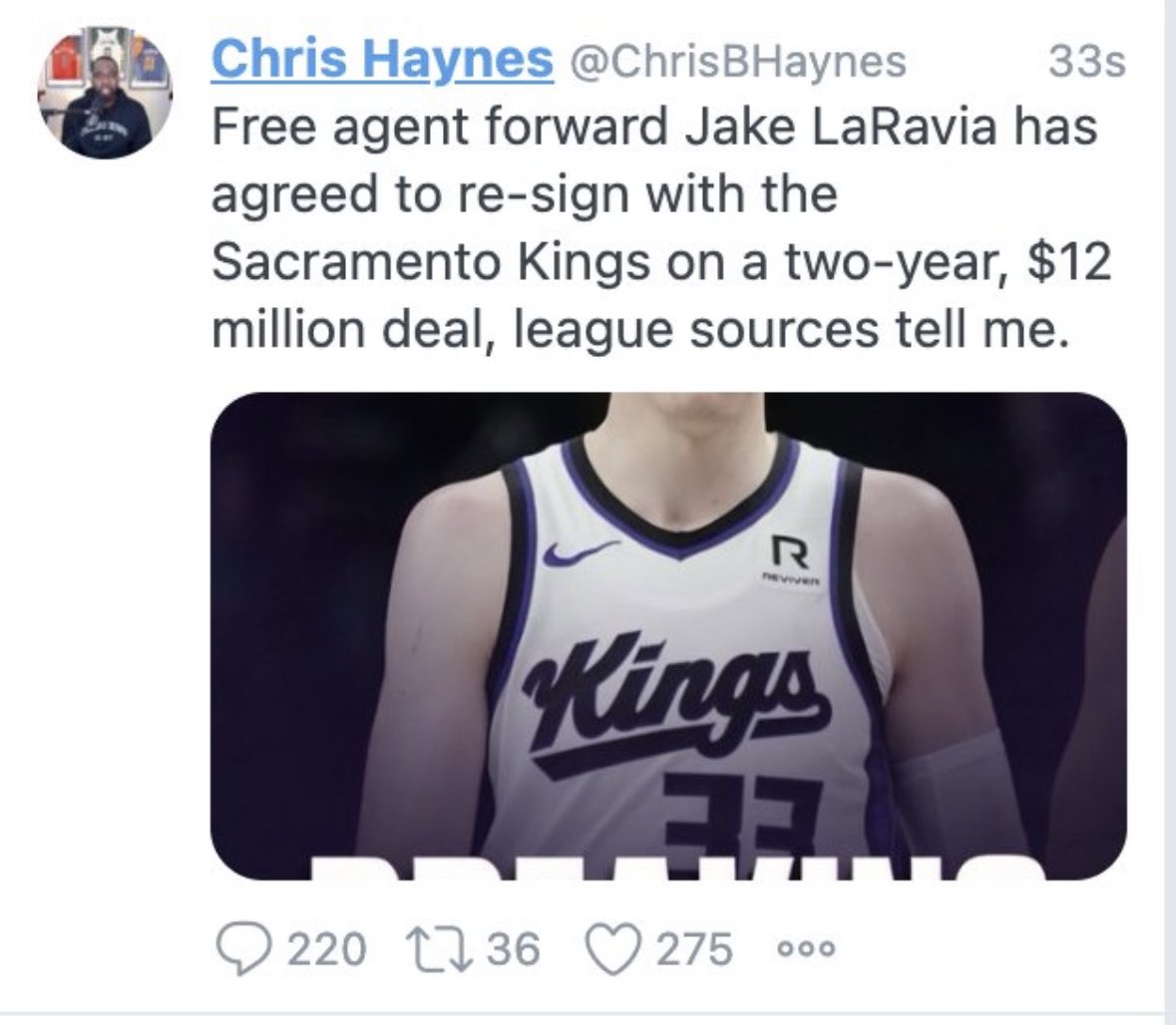 TroyMachir's tweet image. Bad look by Chris Haynes. Gets sourced info wrong, deletes then reposts with no correction other than an asterisk w/ no explanation.