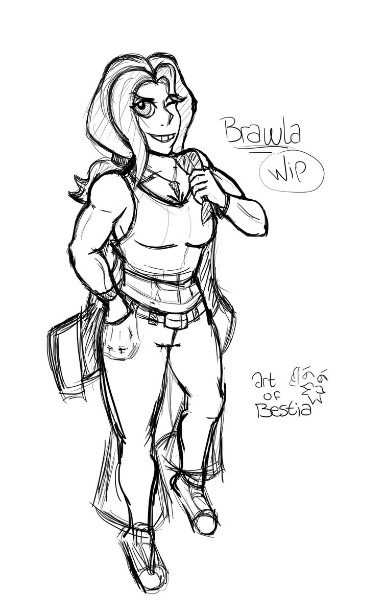 An old OC ofcmine that i revive from the tomb. Say hello to Brawla 👋
#OC #originalcharacters