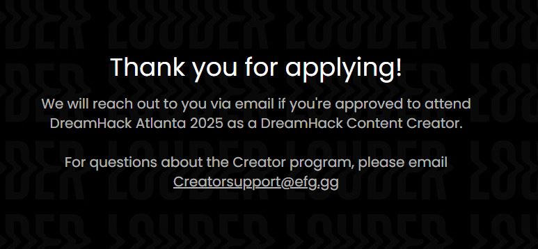 LISTEEENNNN LINDA!  Just put my application in for <a href="/DreamHackNA/">DreamHack North America</a>  Atlanta to represent <a href="/KickStreaming/">Kick</a> !