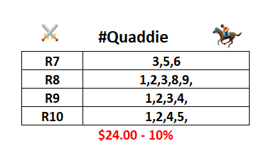 brianchegs's tweet image. #Quaddie