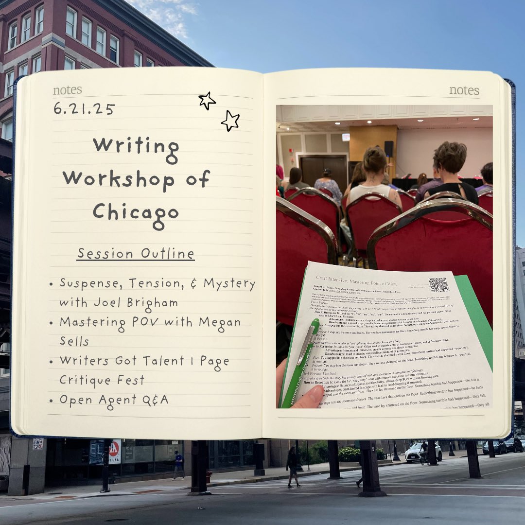I had the best time attending the Chicago Writing Workshop! I met so many incredible people and left with a ton of great writing strategies. I also had the opportunity to have my first 10 pages critiqued and got fantastic feedback!

#WritingCommmunity #writer #writerscommunity