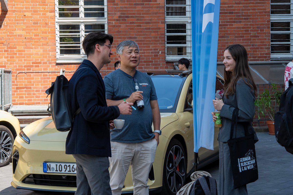 ⚡️Meet the NIO ET5

At #GermanBlockchain &amp; AI Week, one of the absolute highlights wasn’t just on stage, it was on wheels. The stunning #NIOET5, showcased by #NIO, drew constant attention and crowds, sparking conversations about the intersection of AI, automotive tech, and the