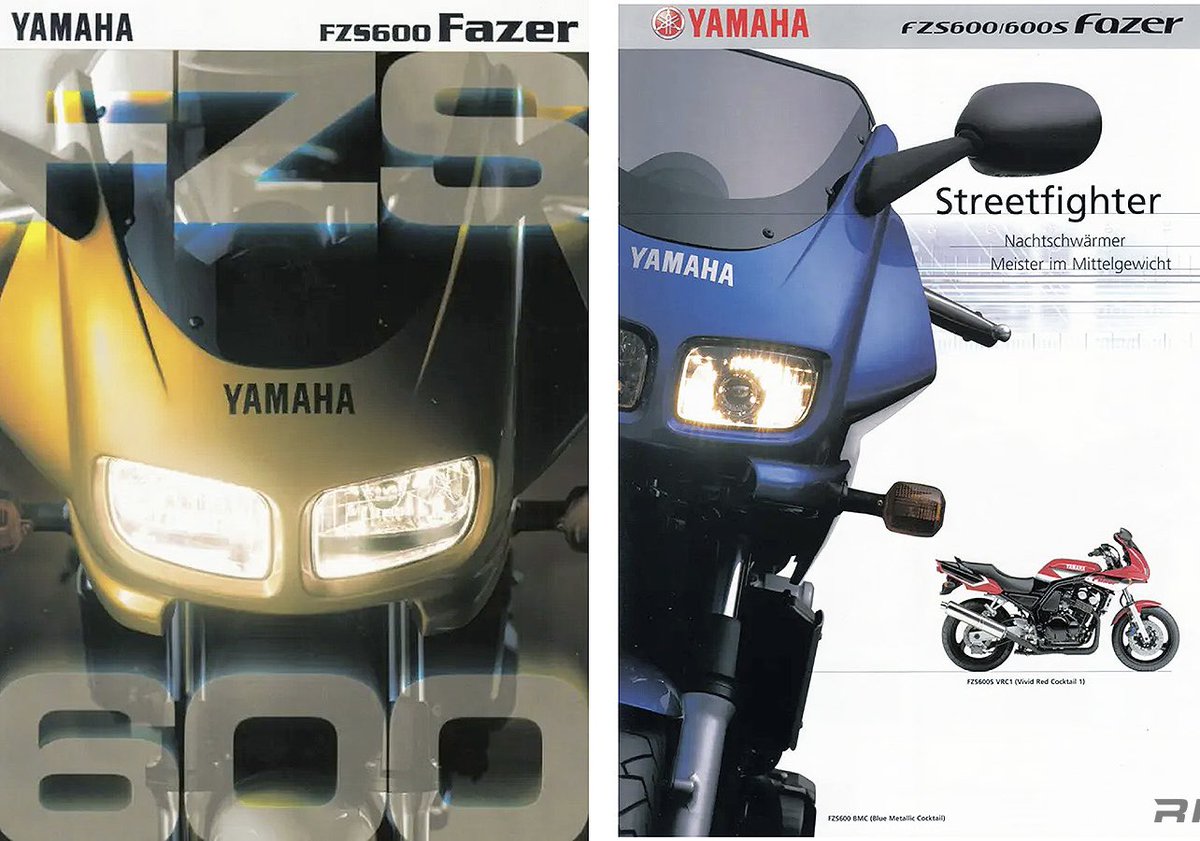 PutiMotor's tweet photo. '98〜'03 ヤマハ FZS600の解説❗️

国内向けFZ400(4YR)は不人気でも、ヨーロッパで爆売れ。

エンジンの重心位置からアライメント設定までバランス重視で設計。

ハンドリングは安定性ベースの乗りやすく、見た目より疲れない、壊れない、燃費の良さなどが評価された。

https://t.co/lF5XFav8LL https://t.co/crxGCuuzbv