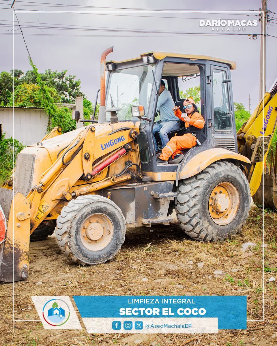 💪 Con maquinaria y personal en acción, realizamos una limpieza integral en El Coco. ¡Seguimos trabajando por una ciudad impecable!

#MachalaLaGranCiudad
#MachalaCompromisoDeTodos
#DaríoMacasAlcalde