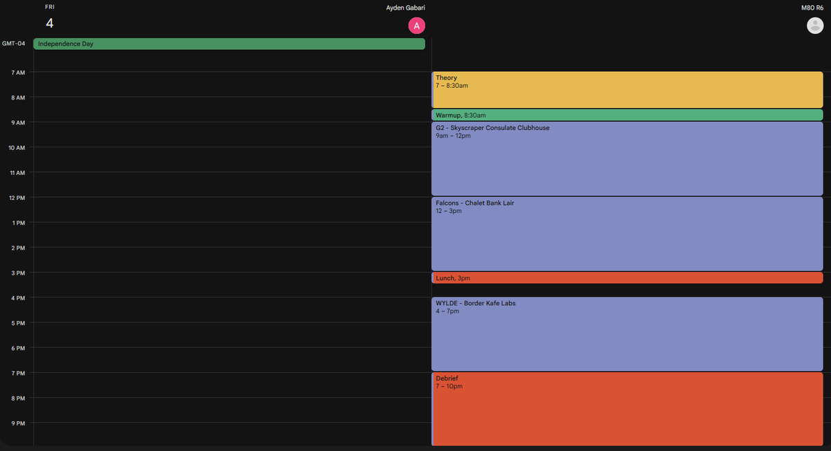 European and Brazilian teams don't take the 4th of July off.... so why should we??

See you guys drinking beer and shooting off fireworks while I'm winning EWC.