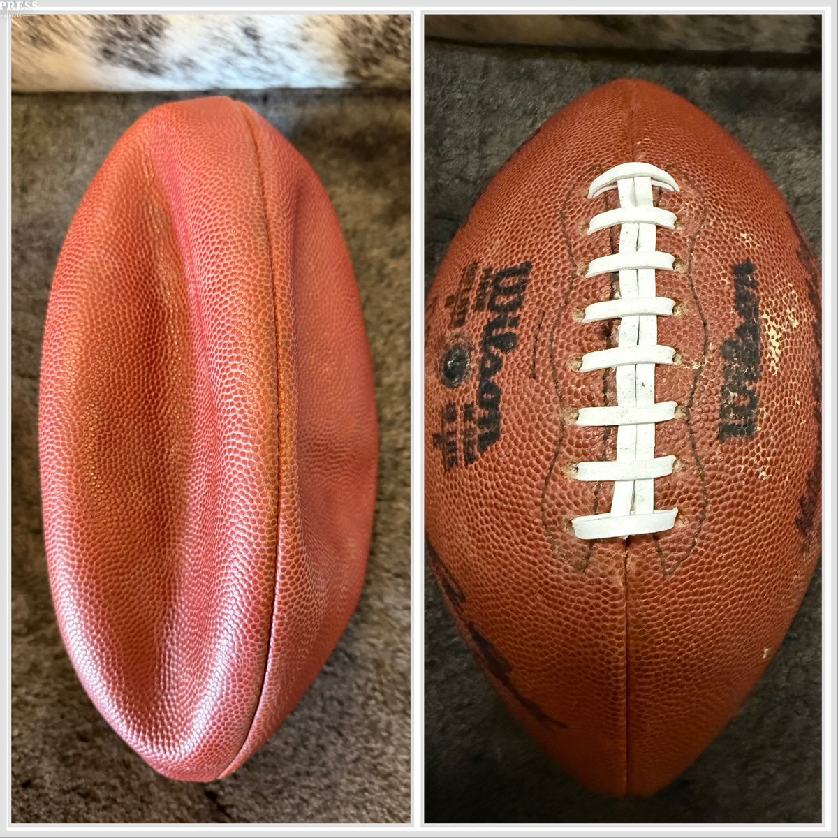 Coachsedfb's tweet image. One vintage 1974 NFL football repaired for a client in Texas.  If you need this service, contact me.
CoachSedFBRepair.com
