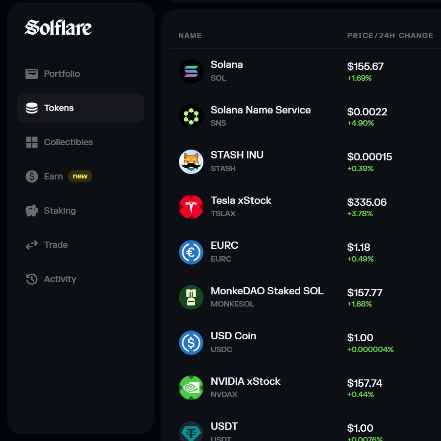 witty_cruz's tweet photo. Oh don’t mind me babe, just holding some Tesla and NVIDIA stock in my @solflare  wallet https://t.co/AifyzQTV3z