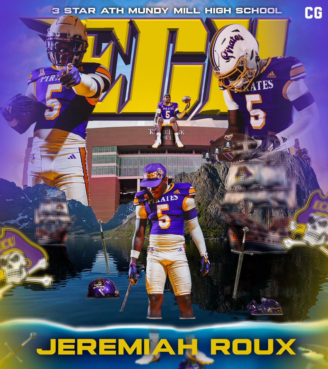 Jeremiah “J5” Roux (@thejeremiahroux) on Twitter photo We home!🏴☠️🏴☠️ Go pirates! #agtg
<a href="/gchapatl/">Garrett Chapman</a> <a href="/CoachA_ECU/">Josh Aldridge</a> <a href="/247recruiting/">247Sports Recruiting</a> <a href="/RivalsFriedman/">Adam Friedman</a> <a href="/FCRecruits/">First Choice Recruiting</a> <a href="/RecruitGeorgia/">Recruit Georgia</a> <a href="/ECUPiratesFB/">ECU Football</a> <a href="/RivalsRecruits/">Rivals</a> We home!🏴☠️🏴☠️ Go pirates! #agtg
<a href="/gchapatl/">Garrett Chapman</a> <a href="/CoachA_ECU/">Josh Aldridge</a> <a href="/247recruiting/">247Sports Recruiting</a> <a href="/RivalsFriedman/">Adam Friedman</a> <a href="/FCRecruits/">First Choice Recruiting</a> <a href="/RecruitGeorgia/">Recruit Georgia</a> <a href="/ECUPiratesFB/">ECU Football</a> <a href="/RivalsRecruits/">Rivals</a>