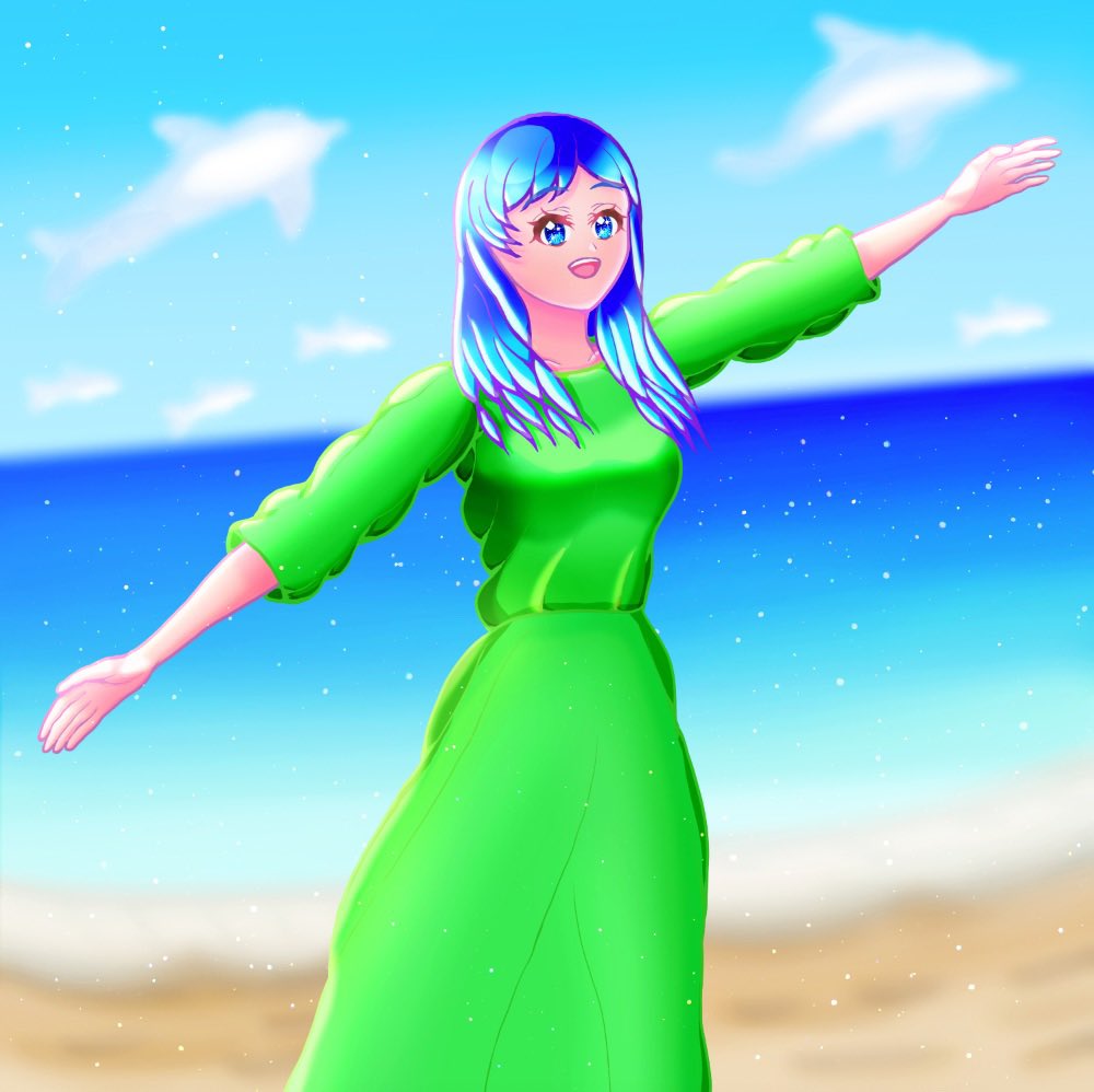 「真夏の海で 2025」
#創作 #オリジナル
#絵描きさんと繋がりたい
#夏の創作クラスタフォロー祭り
#イラスト好きな人と繋がりたい
#デジタルイラスト