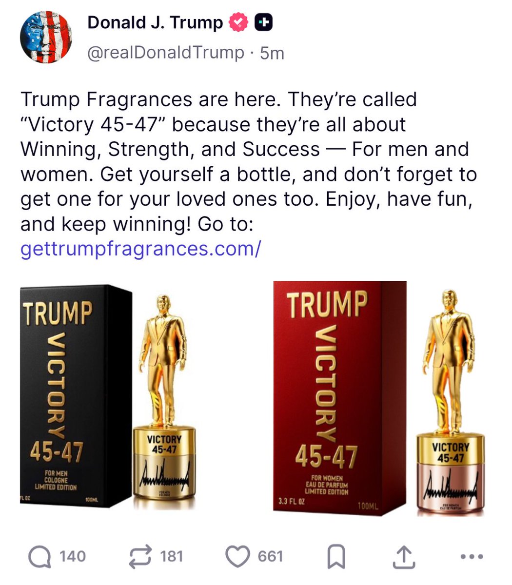 USA_Polling's tweet photo. The president is hucking perfume now https://t.co/elfVaw8ztk