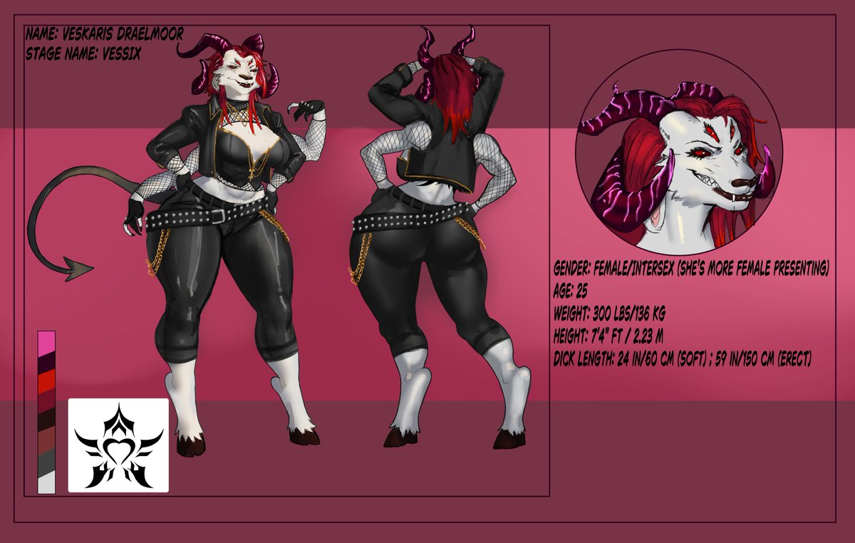 RealDTSM (COMMS CLOSED | 0/4 Slots Open) (@realdtsm_) on Twitter photo Veskaris's character sheet (both nude and clothed) is finally finished!! Huge shoutout to the homie <a href="/TrashkingRoth/">Trashking (commissions open )</a> for making her ref sheet <333 she looks so damn good and can't wait to see what people will do with her :3
I will also be including the full info for her in the Veskaris's character sheet (both nude and clothed) is finally finished!! Huge shoutout to the homie <a href="/TrashkingRoth/">Trashking (commissions open )</a> for making her ref sheet <333 she looks so damn good and can't wait to see what people will do with her :3
I will also be including the full info for her in the