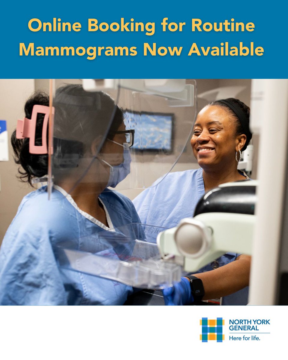 #DYK? NYGH now offers online bookings for routine mammograms offered through the Ontario Breast Screening Program. This is part of our commitment to improve patient experience and health outcomes. See if you’re eligible to book online! bit.ly/44sq90Q