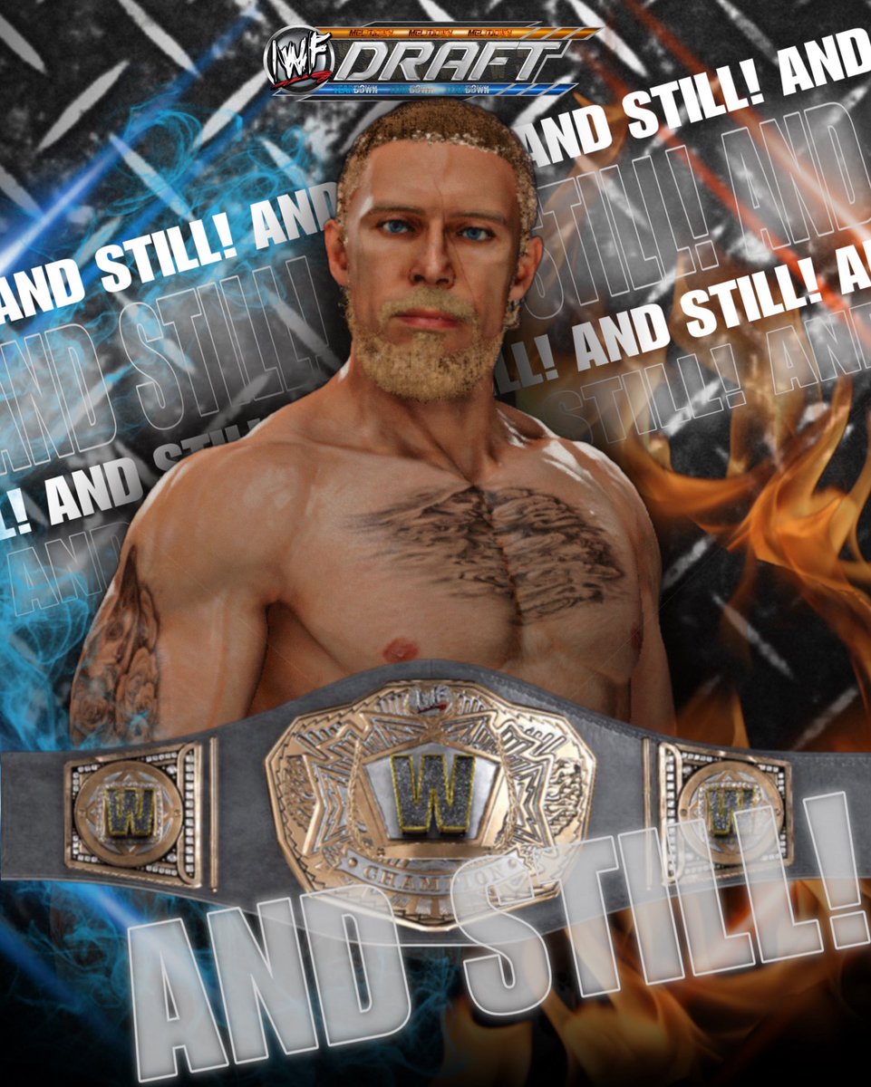 IWF on Twitch (@iwfuniverse) on Twitter photo All titles changed hands, besides ONE - <a href="/BTheSaviorTIME/">B The Savior</a> proved exactly why he is IWF WARBOUND World Champion and retains!
#ANDSTILL
#IWFDraft All titles changed hands, besides ONE - <a href="/BTheSaviorTIME/">B The Savior</a> proved exactly why he is IWF WARBOUND World Champion and retains!
#ANDSTILL
#IWFDraft