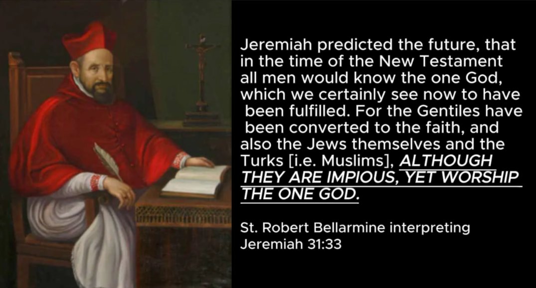 DimondCultWatch's tweet image. On whether Christian’s and Muslims worship the same God, I trust St Justin Martyr, Francisco Suarez, St Robert Bellarmine, and the Catechism of Pius X over “Dimondites of Desire” Sedes and SSPX resistance.