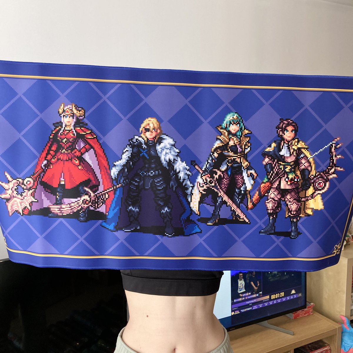 Rachels_ham's tweet image. New Tomb Raider and FE3H desk mats arrived today and are now on the online shopp! I’ve also restocked all the sold out Souls and Mon Hun designs too 👍👍