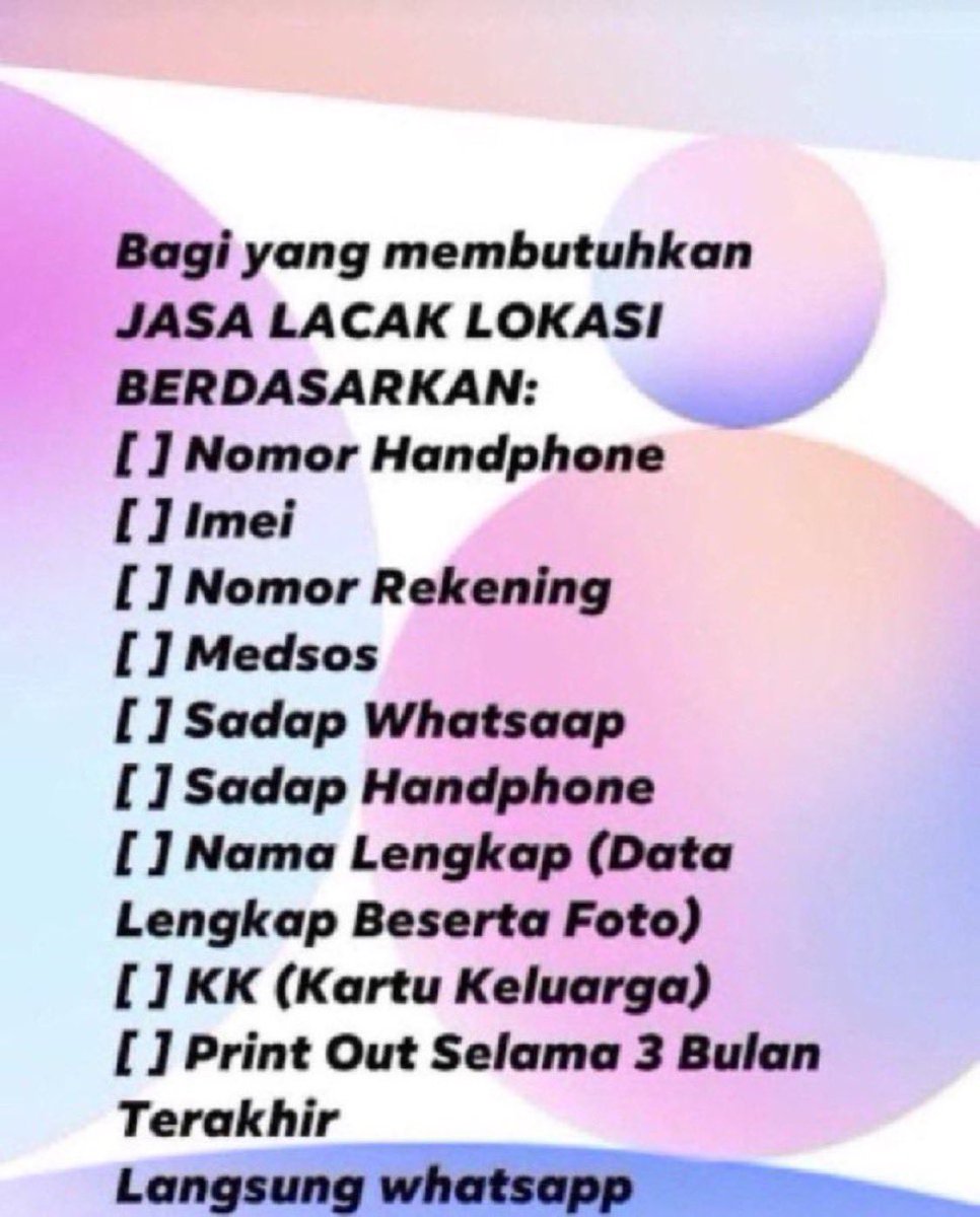 ● lacak lokasi orang
● lacak hp hilang by no hp / imei
● lacak penipu/scammer/tabrak lari/terror/revengeporn 
● sadap / hack / pulihkan akun
[ WA DI PROFIL 📌 ] 233

☎️ wa.me/+6289611090882
