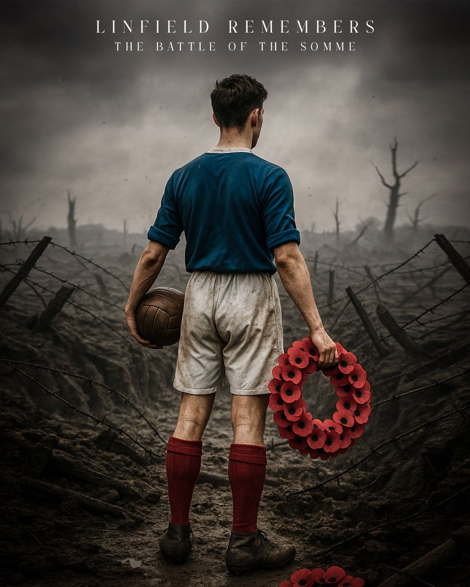 Linfield FC (@officialblues) on Twitter photo Today, we pause to remember and honour our former players who made the ultimate sacrifice 109 years ago at the ๐๐๐ญ๐ญ๐ฅ๐ ๐จ๐ ๐ญ๐ก๐ ๐๐จ๐ฆ๐ฆ๐.
Their bravery and legacy will forever live on in the heart of this football club.
"Their dear young lives are over.
Their eyes no Today, we pause to remember and honour our former players who made the ultimate sacrifice 109 years ago at the ๐๐๐ญ๐ญ๐ฅ๐ ๐จ๐ ๐ญ๐ก๐ ๐๐จ๐ฆ๐ฆ๐.
Their bravery and legacy will forever live on in the heart of this football club.
"Their dear young lives are over.
Their eyes no