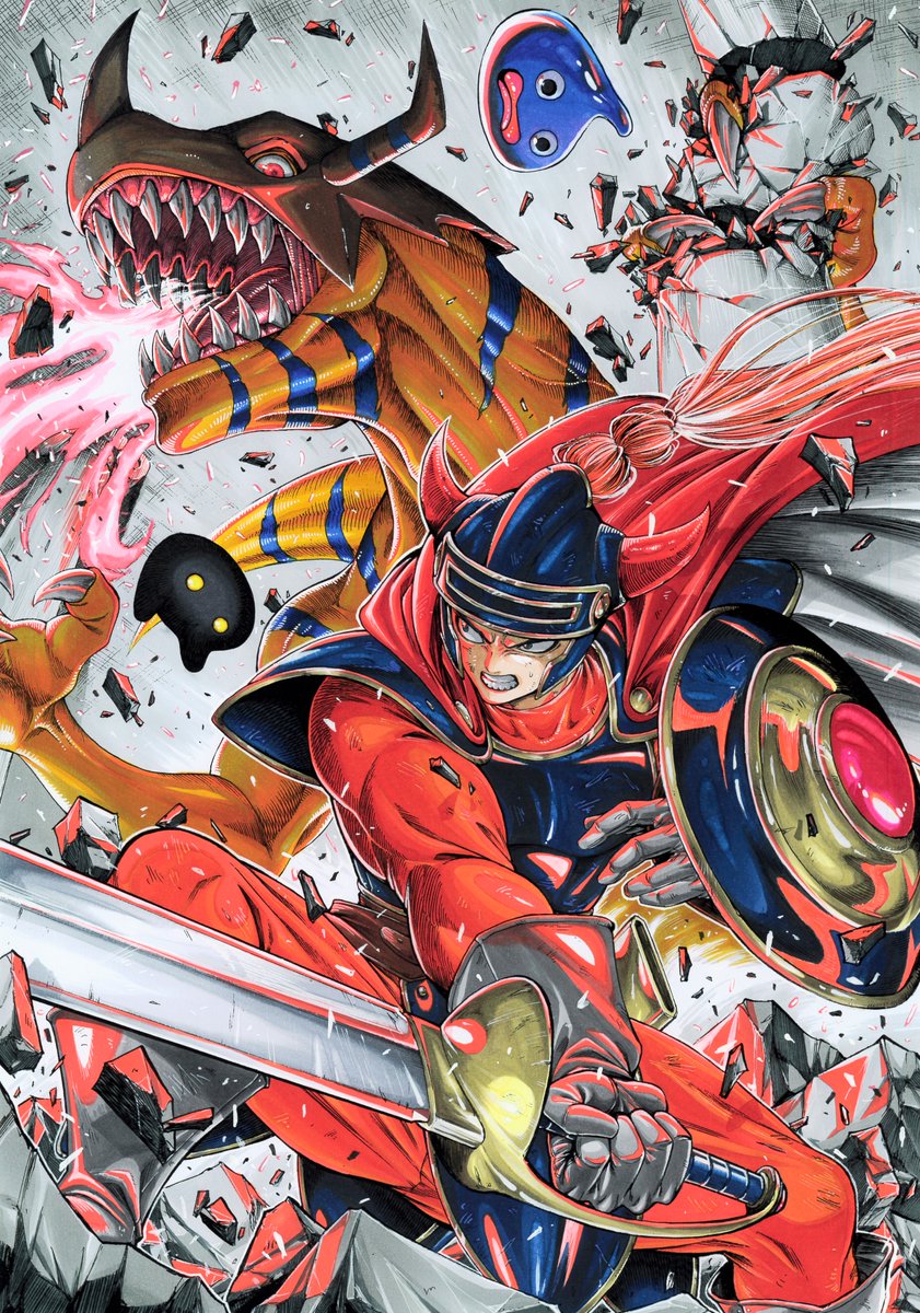 miura_satoru03's tweet photo. グレイモン　ドラクエの世界にリアライズ！アナログイラスト
#デジモン　#digimon #DQ https://t.co/VnUbM6Fbda