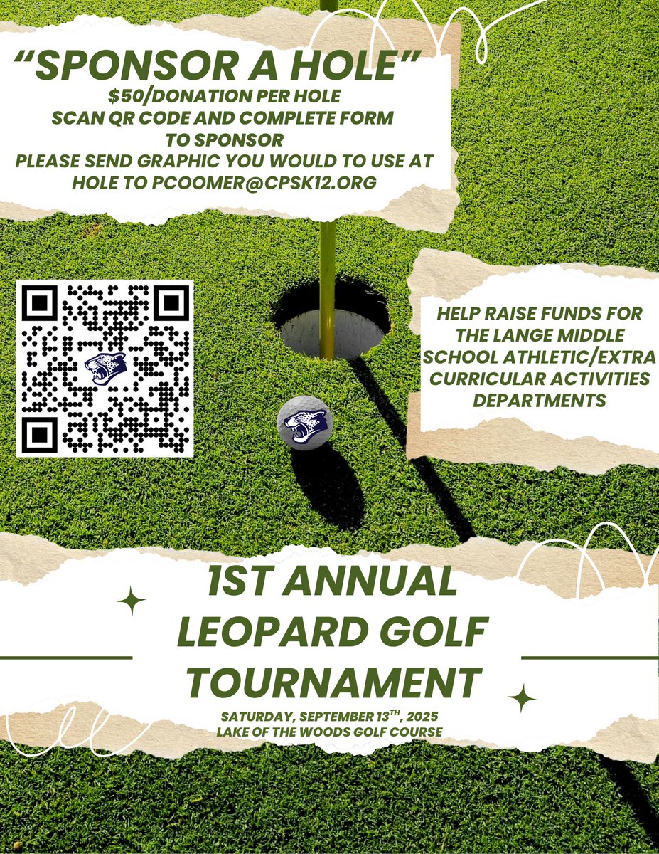 Please come join us for our First Annual Leopard Golf Tournament Fundraiser on Saturday September 13th. You can make a team, sponsor a hole, or donate for our raffle and prizes!
#wackyteach