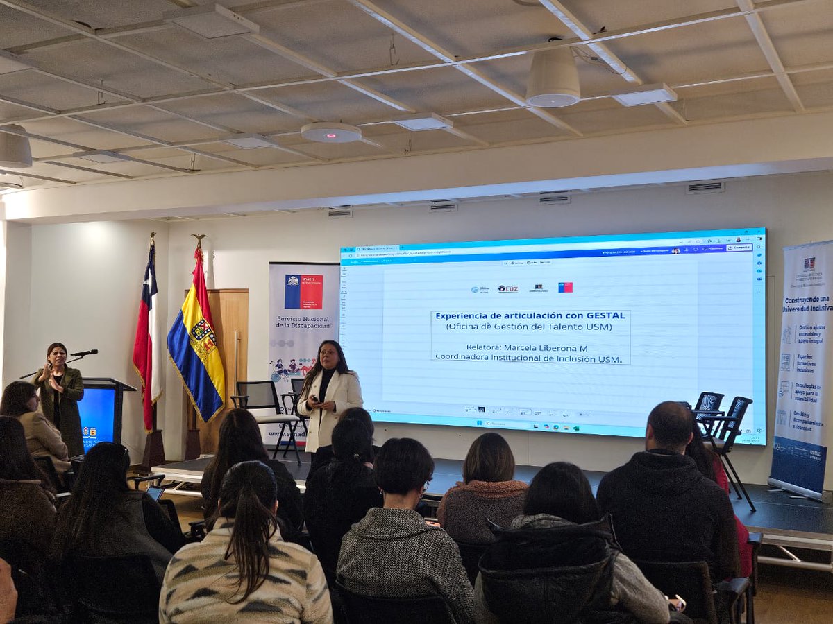 Seminario en Inclusión laboral de  Senadis y Fundación Luz, en la Universidad Técnica Federico Santa Maria. En el marco de colaboración de la Red de educacion superior inclusiva RESI. <a href="/usantamaria/">USM</a>