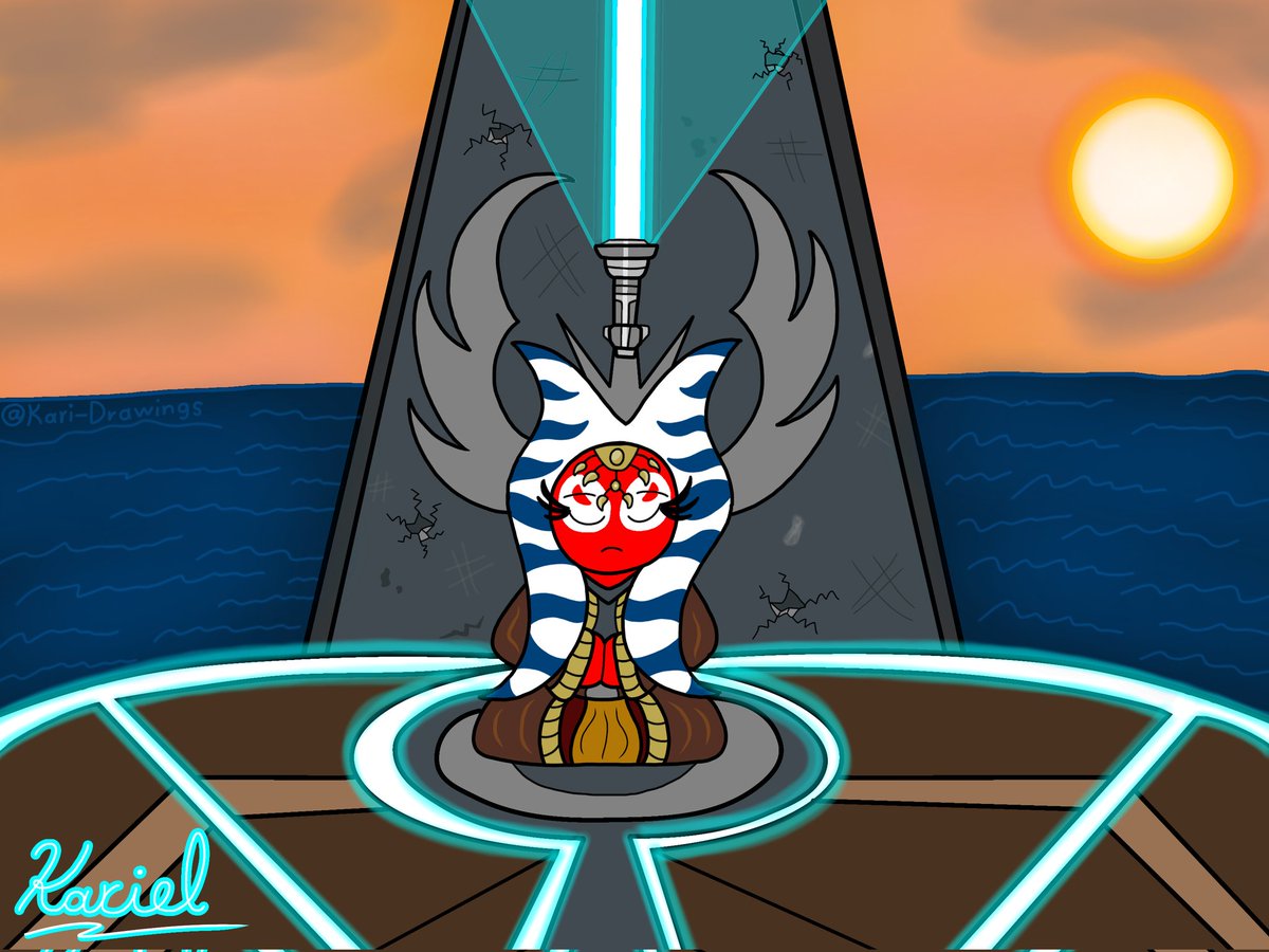 KariDrawin's tweet photo. #dibujodigital #digitaldrawing #dibujos #drawingart #Fanarts #StarWars #jedi #JediOrden #Shaakti #StarWarsfanart #paratii #masterjedi 
@lauaya1 @starwars @StarWarsLA @KariDrawin 🗡️❤️🩵🌄☄️ https://t.co/90F1GsCq3S