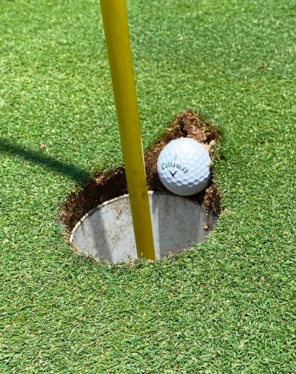 NUCLRGOLF's tweet photo. ⛳️☝️ Counting this as a hole-in-one? https://t.co/wizXVbh75Z