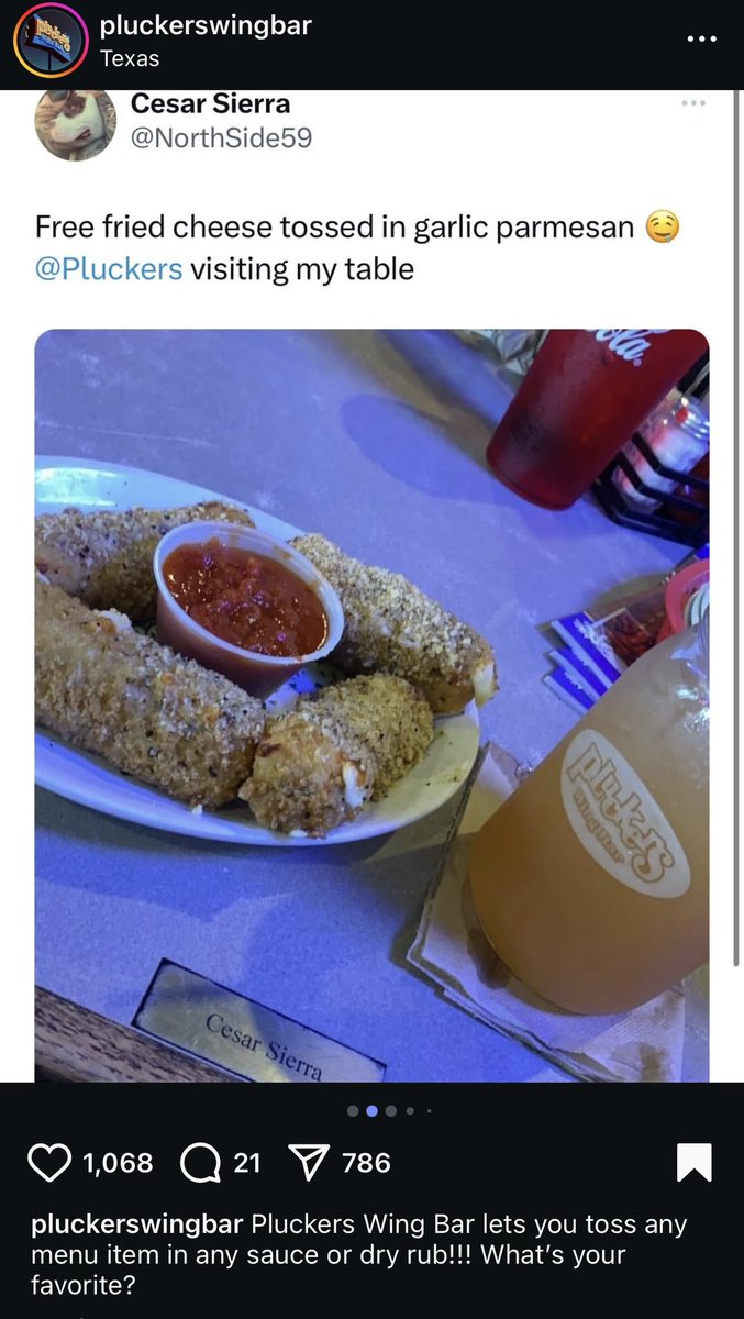 Glue Gobs & Paint Daubs (@gluegobs) on Twitter photo I also just learned that at <a href="/Pluckers/">Pluckers Wing Bar</a> you can get anything tossed in sauce or dry rub. Dreaming of a future time when I can get fried pickles in garlic parmโฆ I also just learned that at <a href="/Pluckers/">Pluckers Wing Bar</a> you can get anything tossed in sauce or dry rub. Dreaming of a future time when I can get fried pickles in garlic parmโฆ