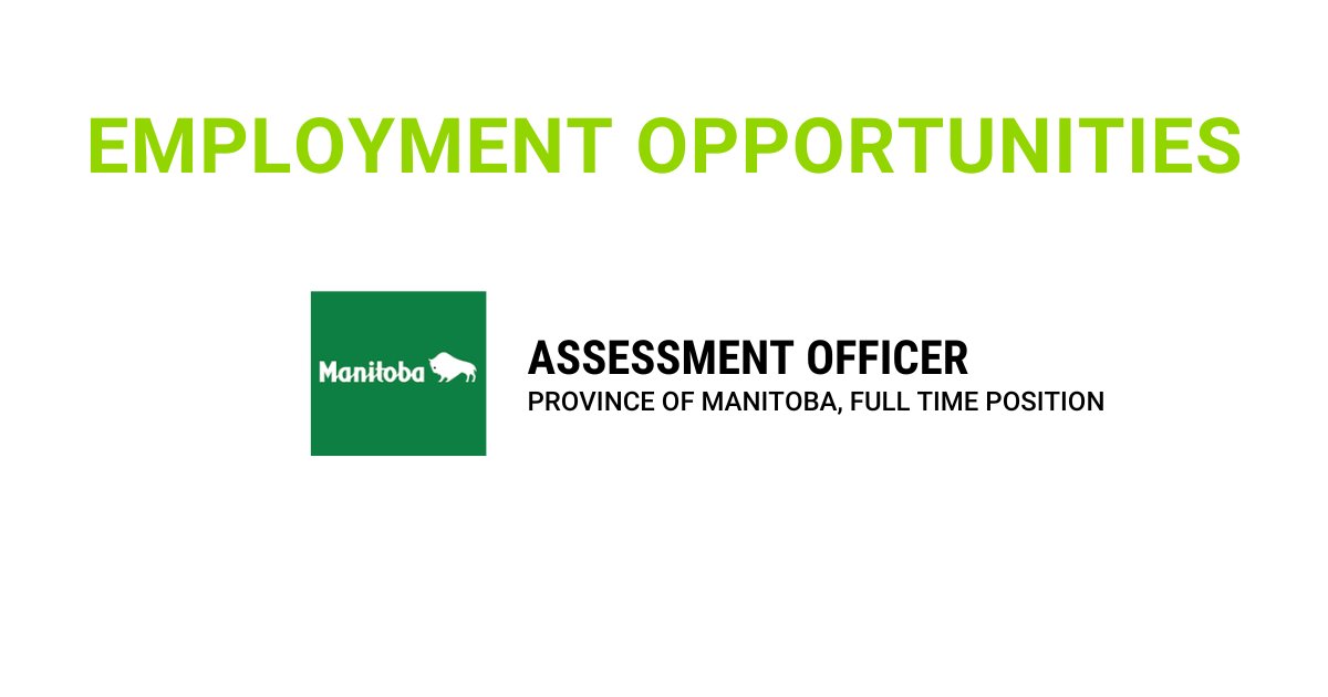 MMAAssoc's tweet photo. The Province of Manitoba is hiring a full time Assessment Officer in Steinbach, MB 💼

To learn more, visit our website here: https://t.co/IKCPErBaJ0 https://t.co/p2Dret7y8T