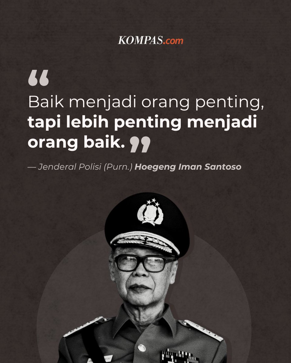 kompascom's tweet image. Semoga semangat Hoegeng yang jujur, berani, dan bersih tanpa syarat terus menginspirasi pengabdian yang penuh integritas.

Dirgahayu Bhayangkara.

&amp;lt; #hutbhayangkara #polri ##infografik