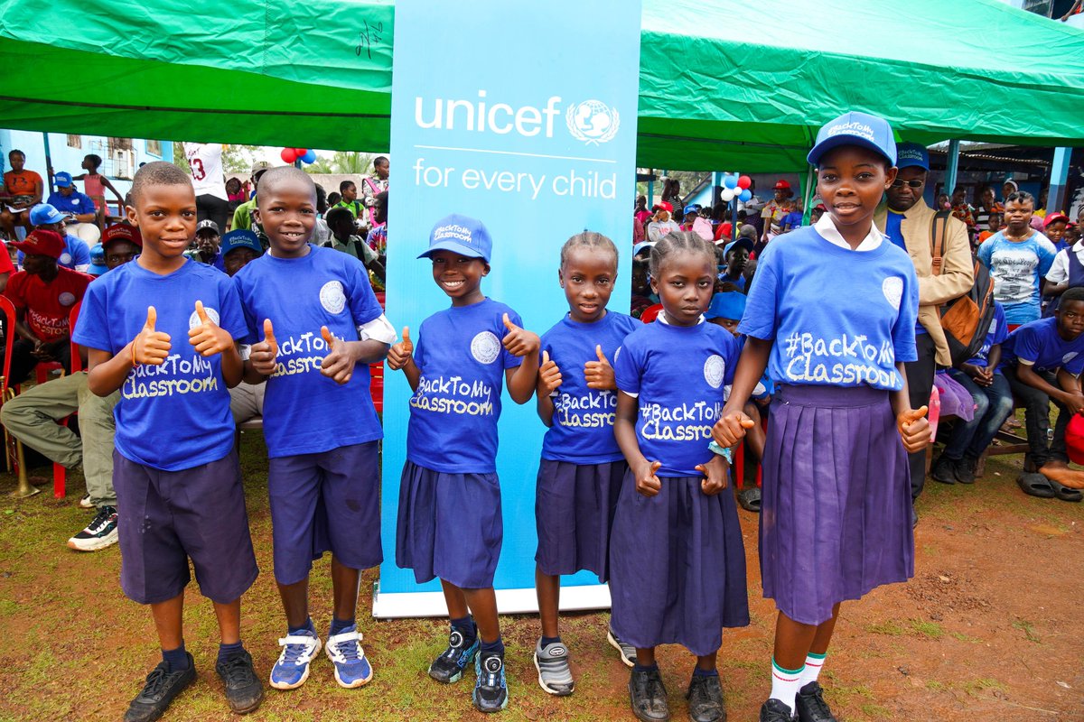 UNICEF_Liberia's tweet photo. Liberia's #BackToMyClassroom" campaign is a huge step for children’s education! 📚 Launched with @UNICEF & gov't partners, it's getting children in school & boosting their future. Local leaders are onboard, and big changes are coming! #LiberiaEducation https://t.co/UgrSRvcjTO