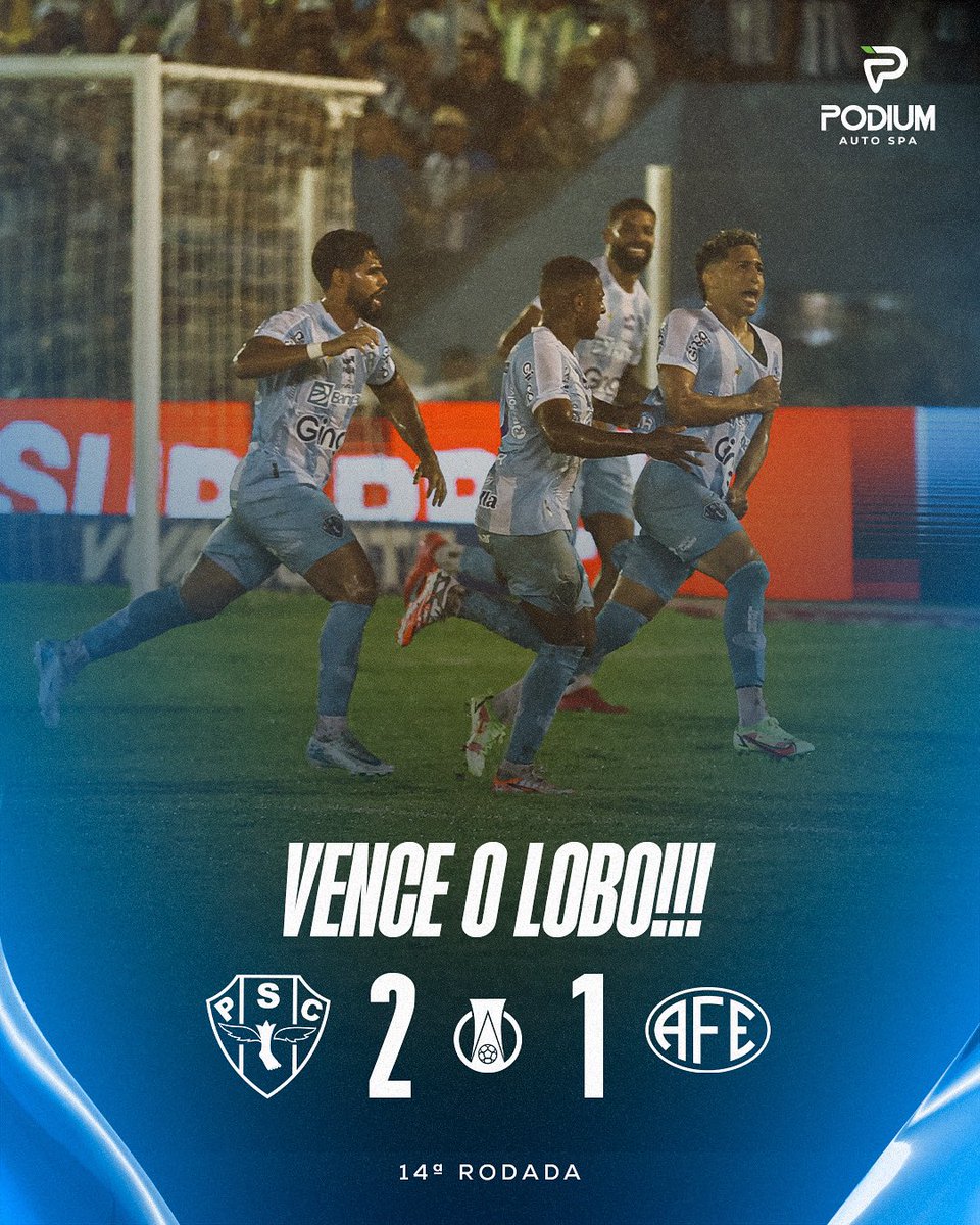 Paysandu's tweet photo. VEEEEENNNCEEEEEEE O 
LOBO!!!! É O PAPÃO!!!

🆚 Paysandu 2 x 1 Ferroviária 
⚽️ Marlon e Marcelinho

#PAYxFER #VamosPaysandu https://t.co/0zpHnv31tL