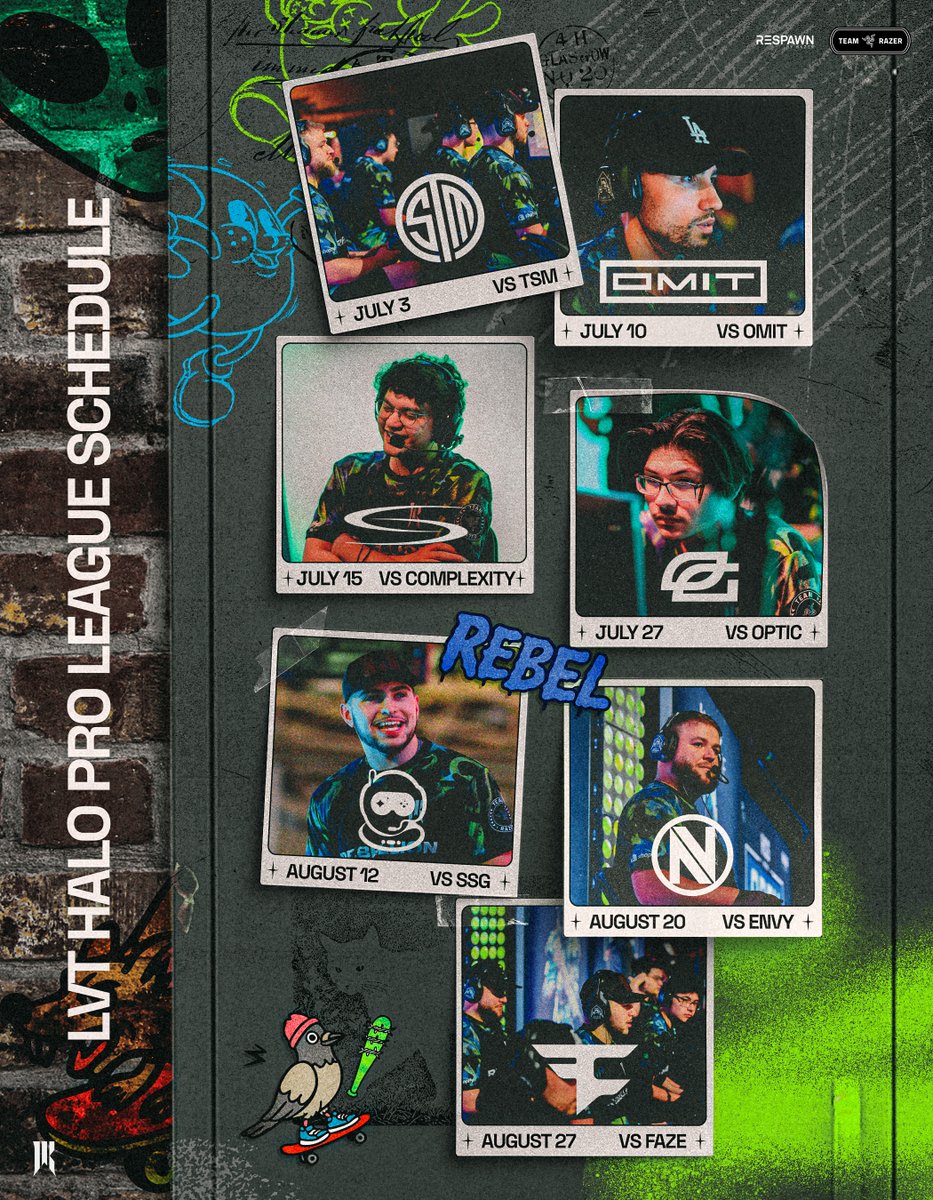 Every match is a new set to clear 🛹

Scope the schedule. We’re grinding all the way for <a href="/LVTHalo/">LVT Halo</a> Pro League! 🔥
