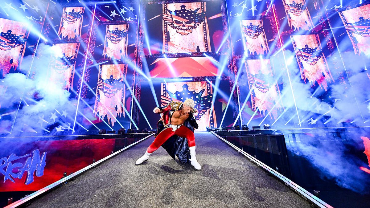 Cody on the <a href="/WWE/">WWE</a> banner is chef’s kiss. WOOAHHH !!! 👑