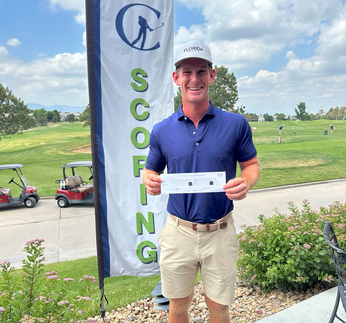Floridian Blake Dyer shoots 59 at University of Denver Golf Club to gain medalist honors in first Inspirato Colorado Open qualifier; Coloradans Reese Knox and Will Chadwick among 9 qualifiers. coloradogolfjournal.com/2025/06/30/rar… <a href="/ColoradoOpen/">Colorado Open</a> #ColoradoOpen