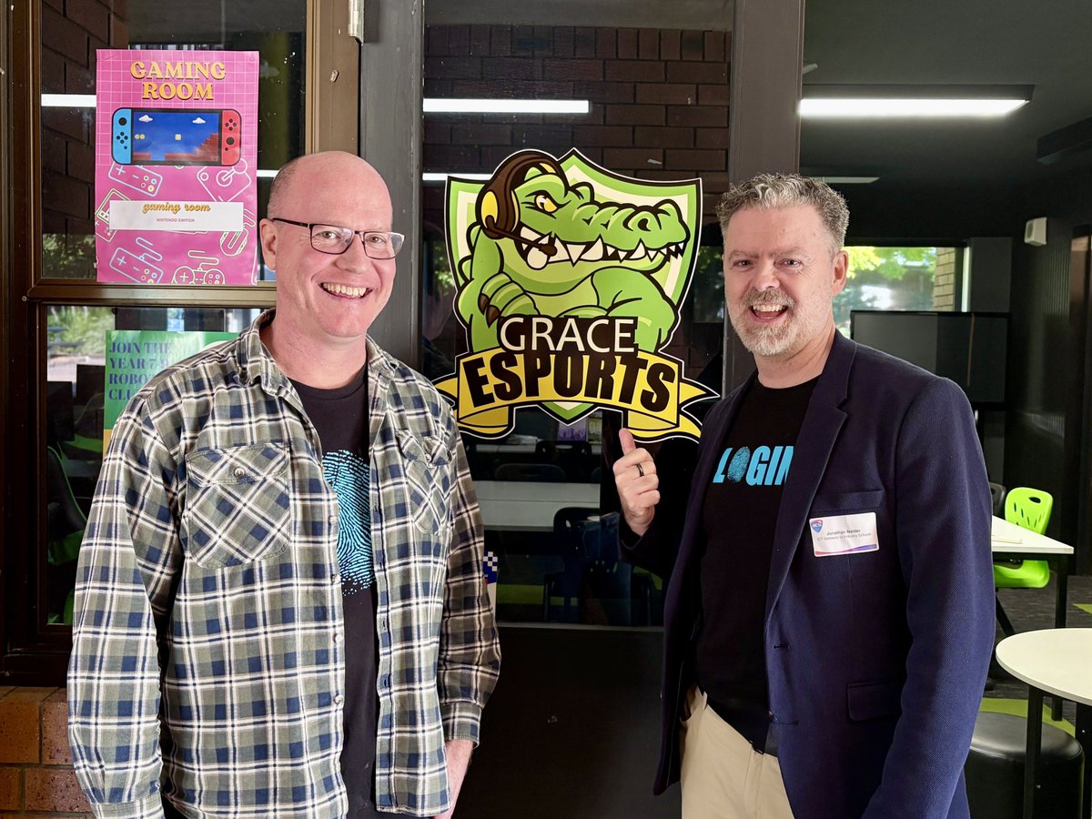 jnxyz's tweet image. Loving the chance to catchup with digital pedagogues like Frank in my new ICT Gateway to Industry Schools role with Australian Computer Society 🤩
Many exciting things happening at Grace Lutheran College in robotics, Esports + web development 👏🏼
#ICTGISP #DigitalCareers #Edtech
