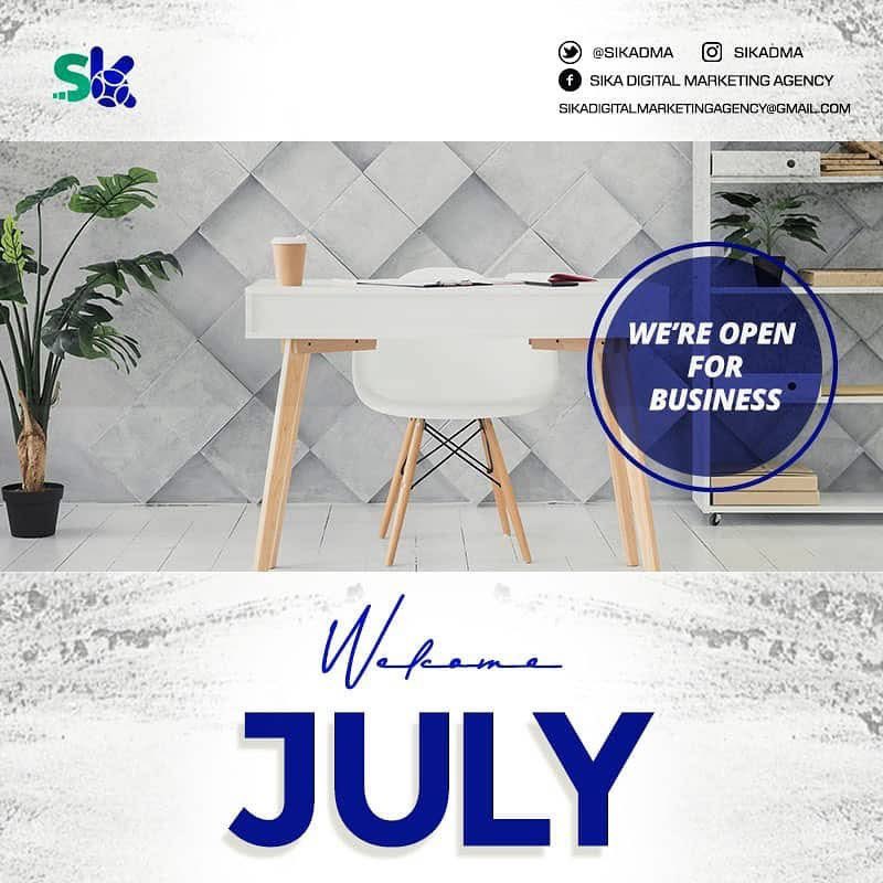 Happy New Month 🥳

"There were rains, we witnessed the blessings first hand, the struggles are now behind us - let us forge ahead by creating a brand of certainty for you"

Sika Digital Marketing Agency, We Make the Brand standout. 

#WeBrandTheAthlete #SDMA