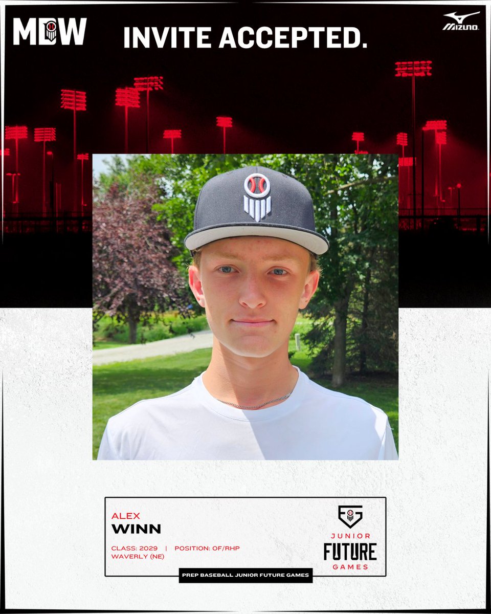 𝐖𝐄𝐋𝐂𝐎𝐌𝐄 𝐓𝐎 𝐓𝐇𝐄 𝐒𝐐𝐔𝐀𝐃 👊

Waverly's 𝗔𝗹𝗲𝘅 𝗪𝗶𝗻𝗻 will be at <a href="/LakePointSports/">LakePoint Sports</a> representing #TeamMidwest🌽 at the #PBJFG25.

Who's Next?

<a href="/PrepBaseballIA/">Prep Baseball Iowa</a> // @PrepBaseball

👤 loom.ly/tTsuoKg