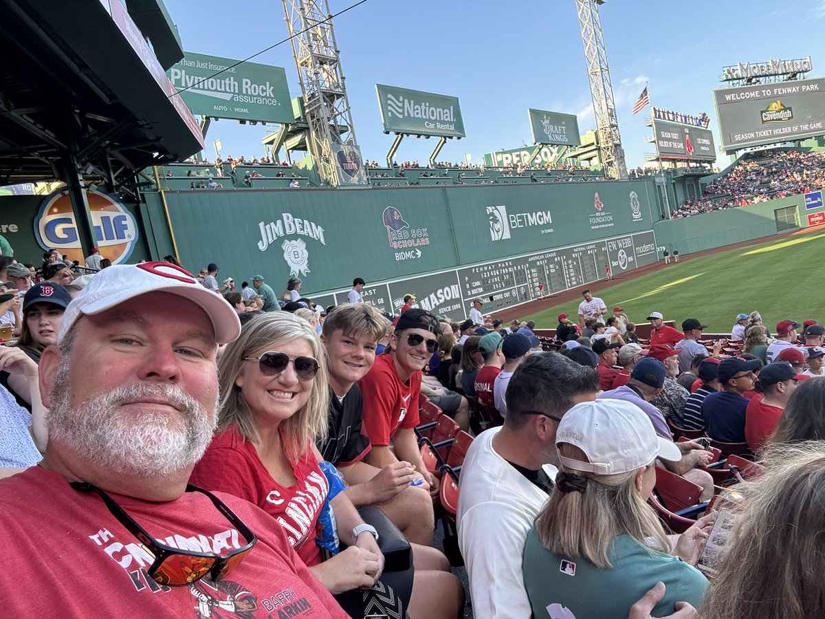 Friendly confines of Fenway Park!  Not what we were looking for from Burnsie, but still an iconic venue.  Also, got to see our goober GM outside the stadium wearing a blue polo.  We walked right by him but my son spotted him! “Dad! Isn’t that the guy you can’t stand??” #Reds