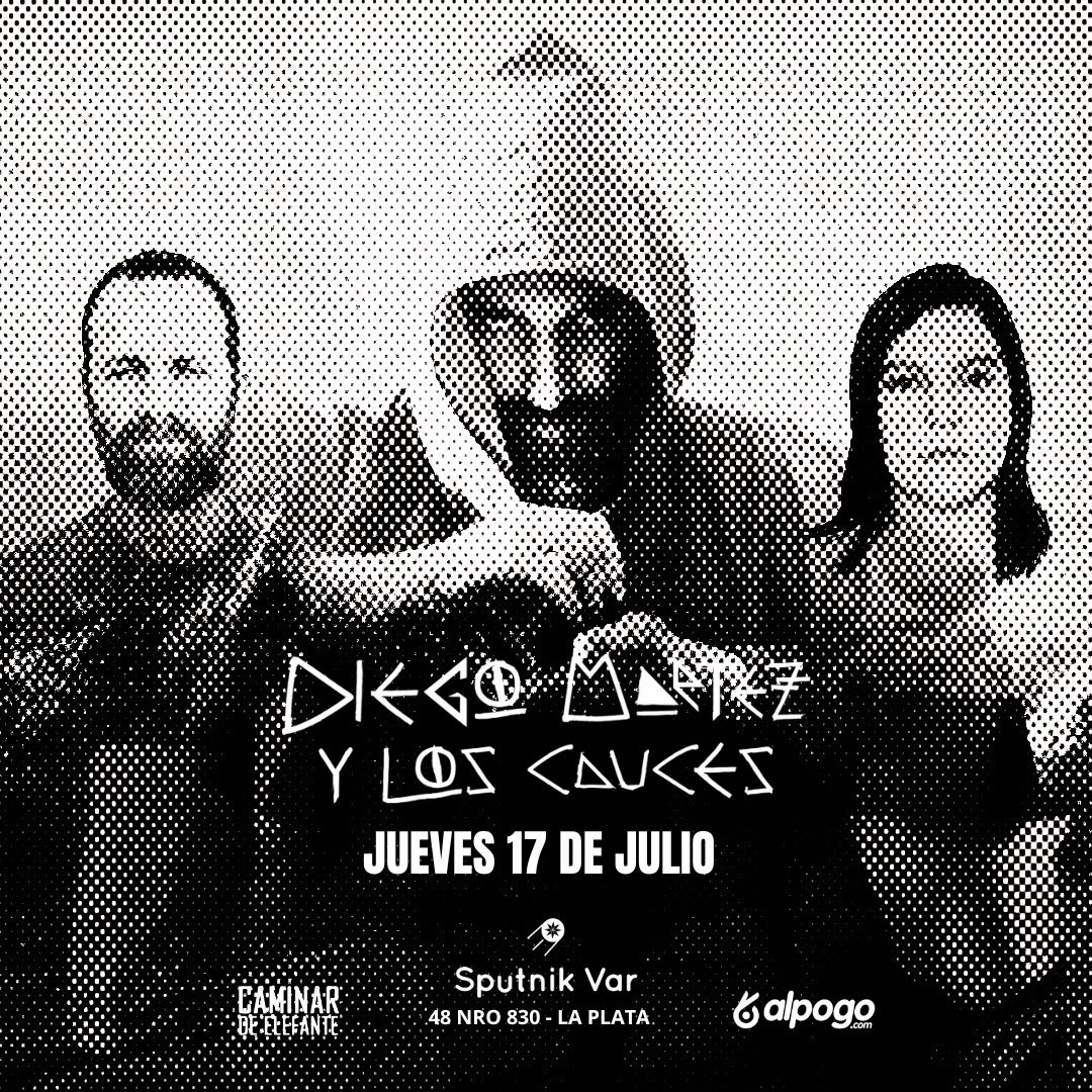 NUEVO SHOW DESBLOQUEADO!
<a href="/DiegoMartez/">Diego Martez</a> y #LosCauces (<a href="/eriturnesamadeo/">Eri Turnes Amadeo</a> y Juan Pablo Manes) se estarán presentando el jueves 17 de julio en Sputnik Var (calle 48 nro 830, La Plata).
Entradas en: alpogo.com/evento/diego-m…
Lxs esperamos!